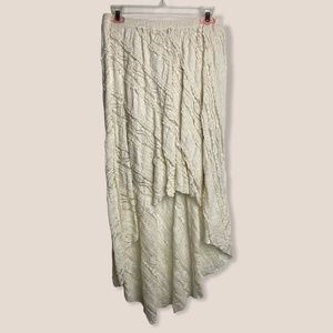 NWT Asymmetrical Willow and Clay Lace Cream Skirt